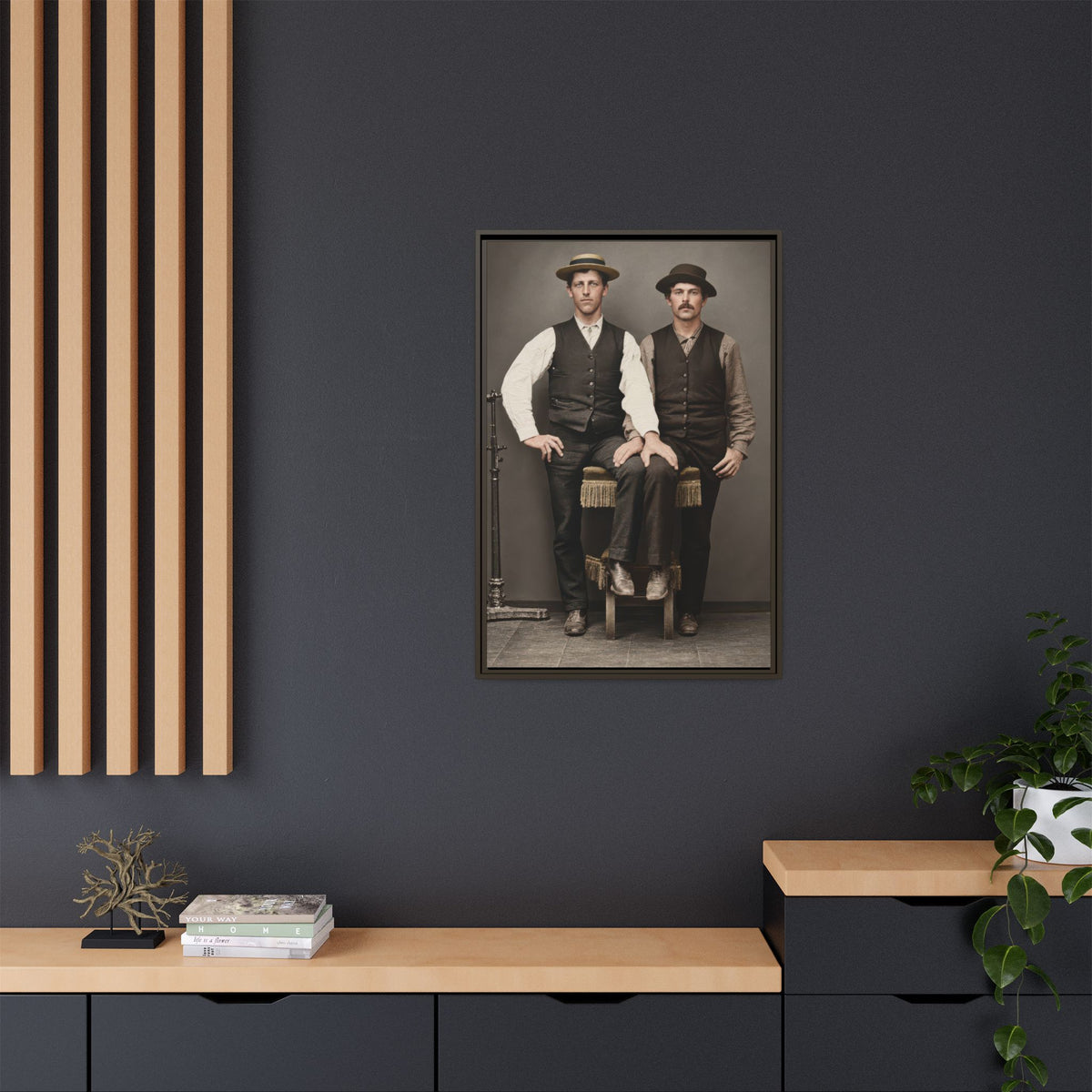 paire 163 | Framed Vintage Photo - Matte Canvas