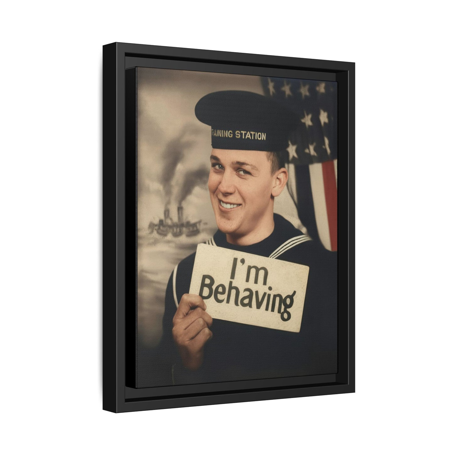 celibataire 002 | Framed Vintage Photo - Matte Canvas