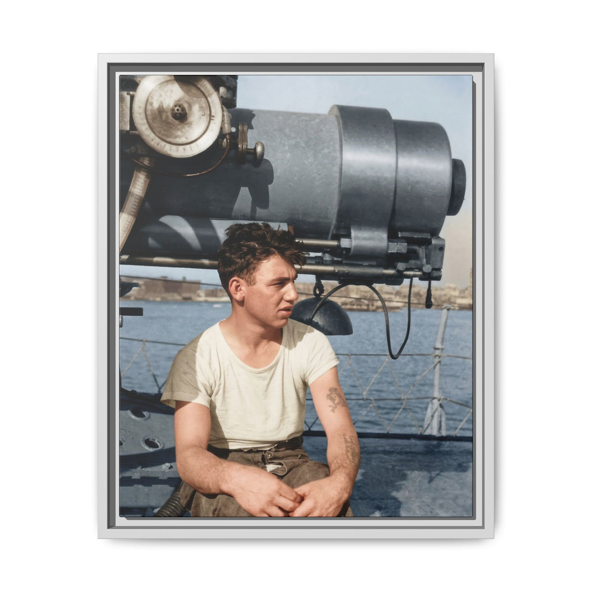 celibataire 026 | Framed Vintage Photo - Matte Canvas