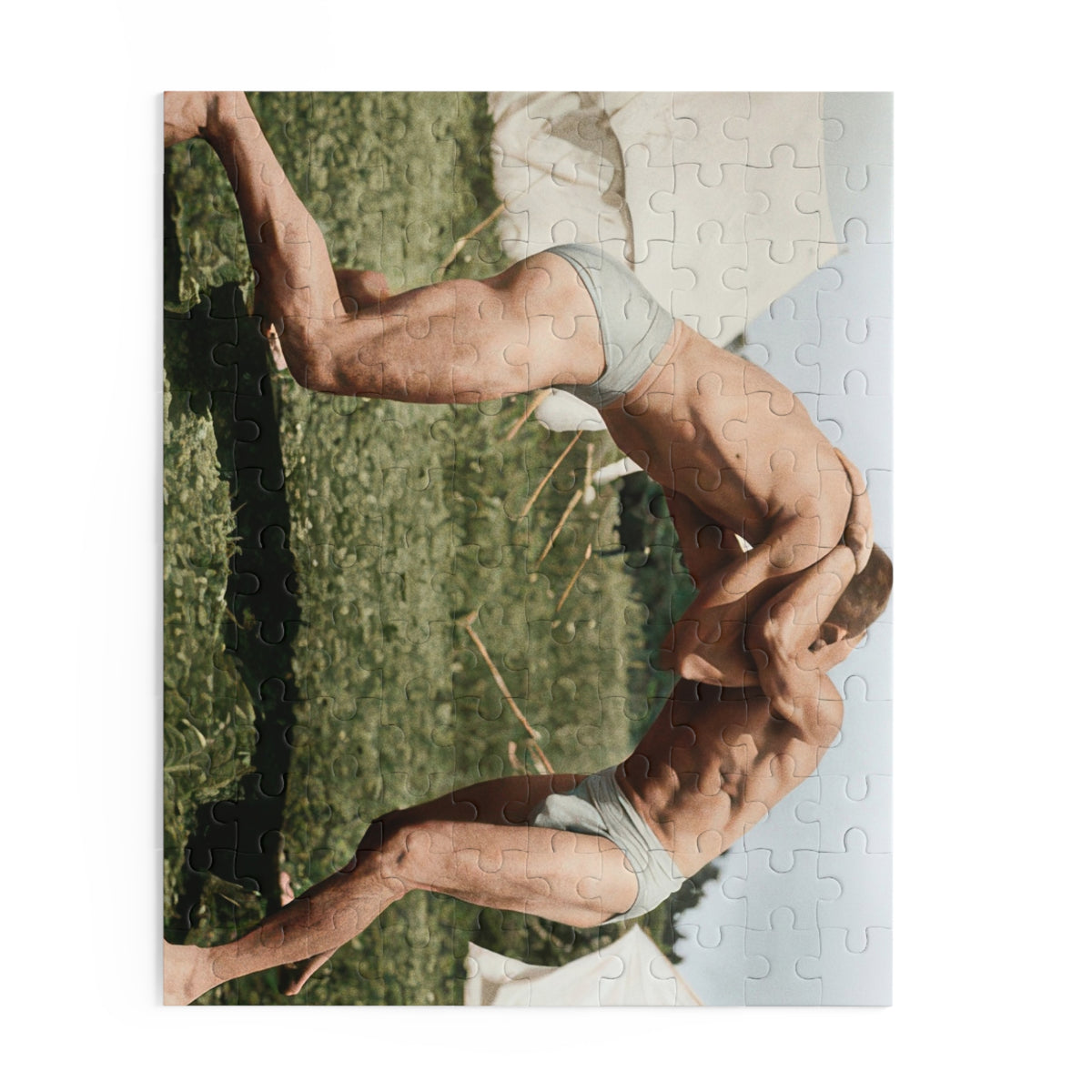 LGBTQ+ Heritage Jigsaw Puzzle — Outdoor Wrestlers Before Canvas Tents | athlétisme 019