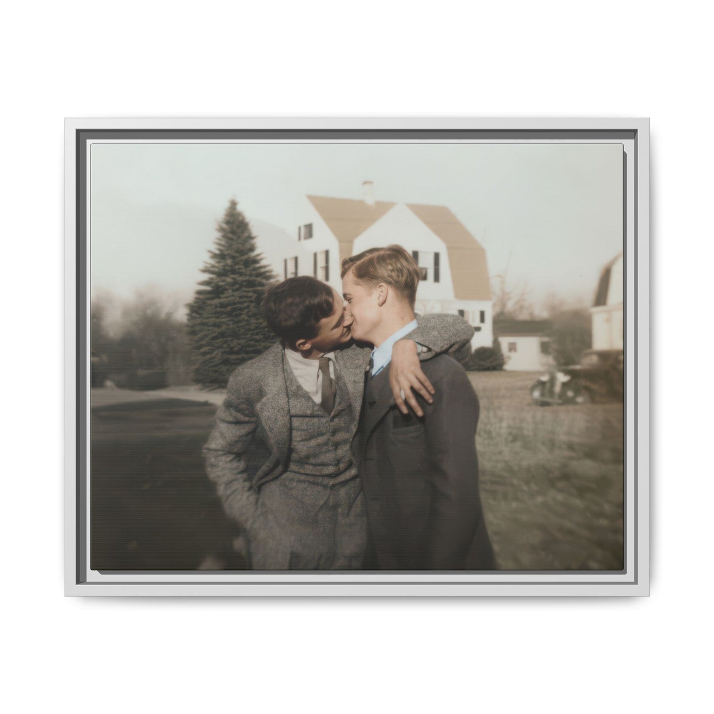 paire 005 | Framed Vintage Photo - Matte Canvas