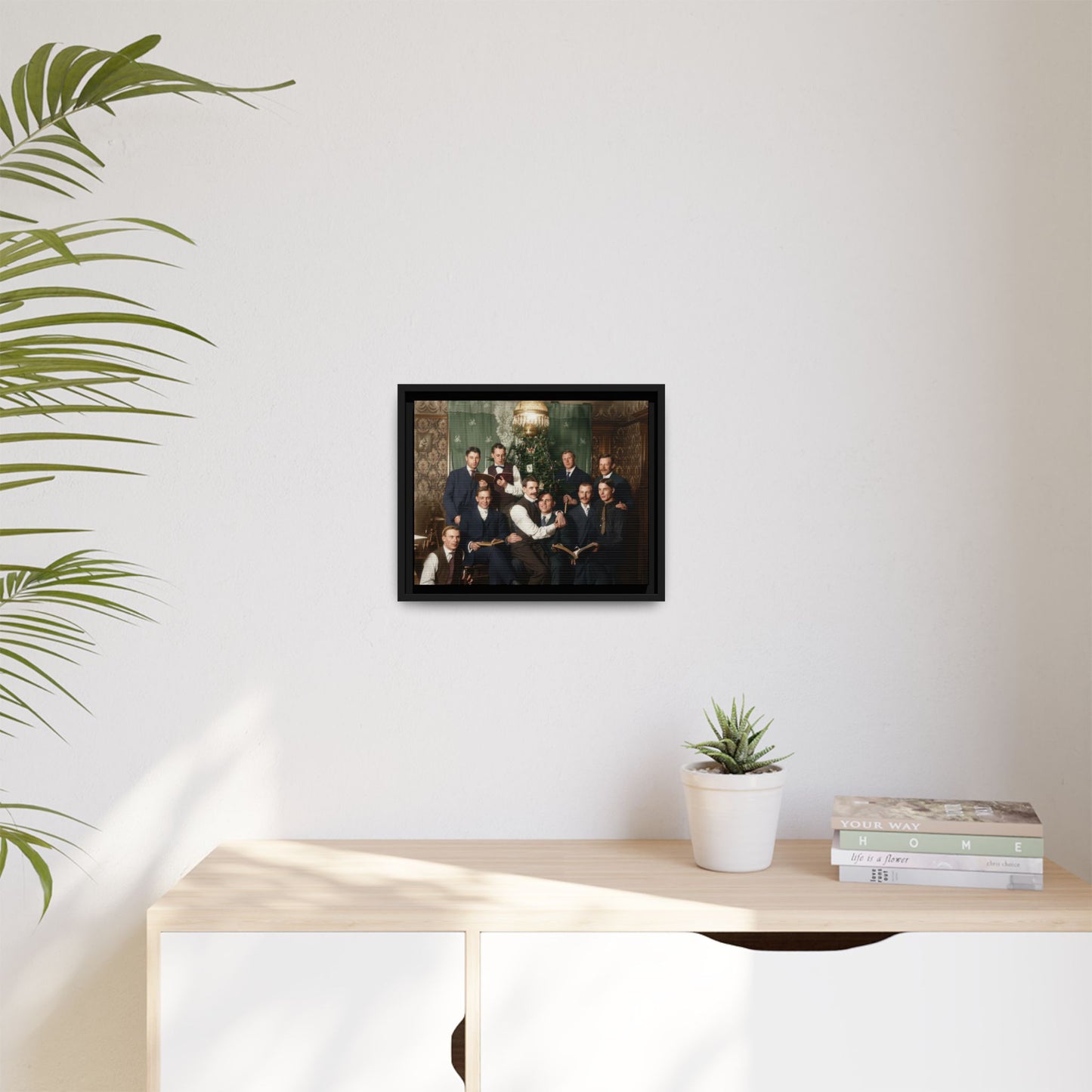 hommes 001 | Framed Vintage Photo - Matte Canvas