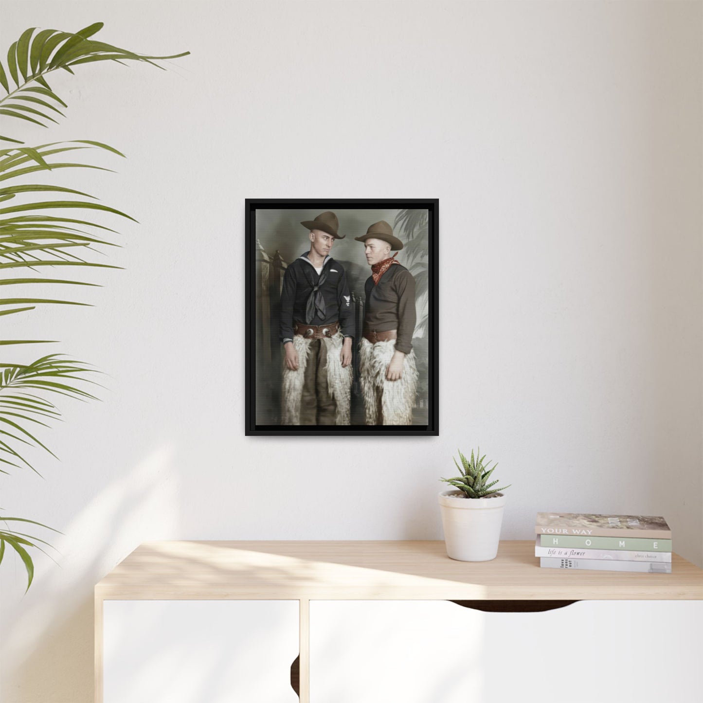 paire 088 | Framed Vintage Photo - Matte Canvas