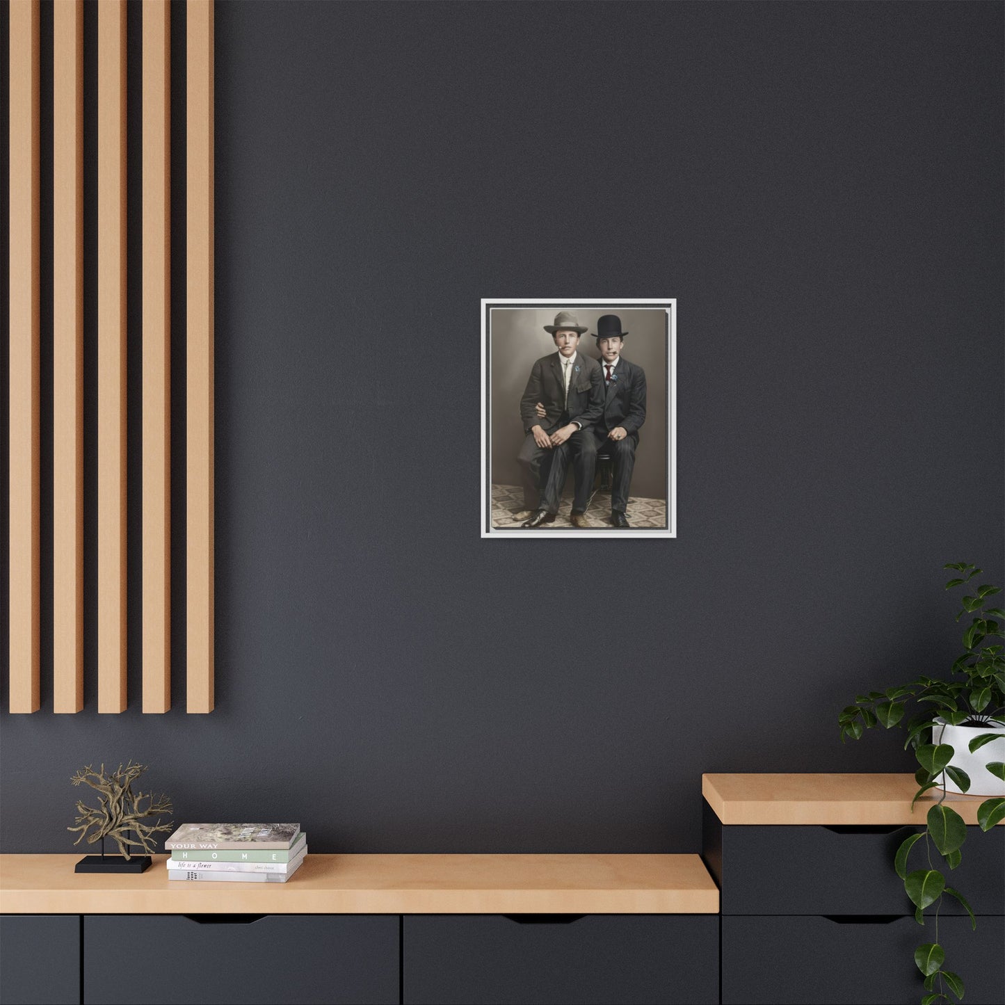 paire 083 | Framed Vintage Photo - Matte Canvas