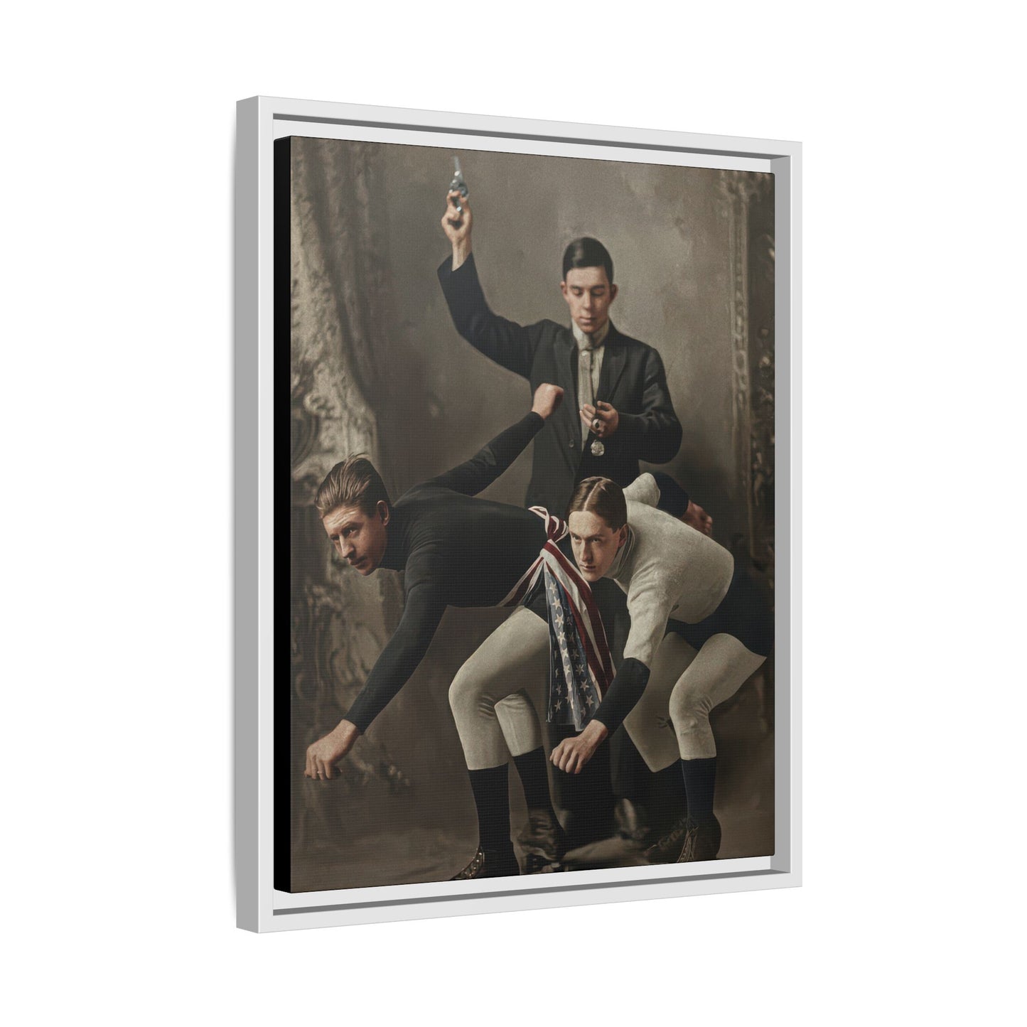 athlétisme 020 | Framed Vintage Photo - Matte Canvas