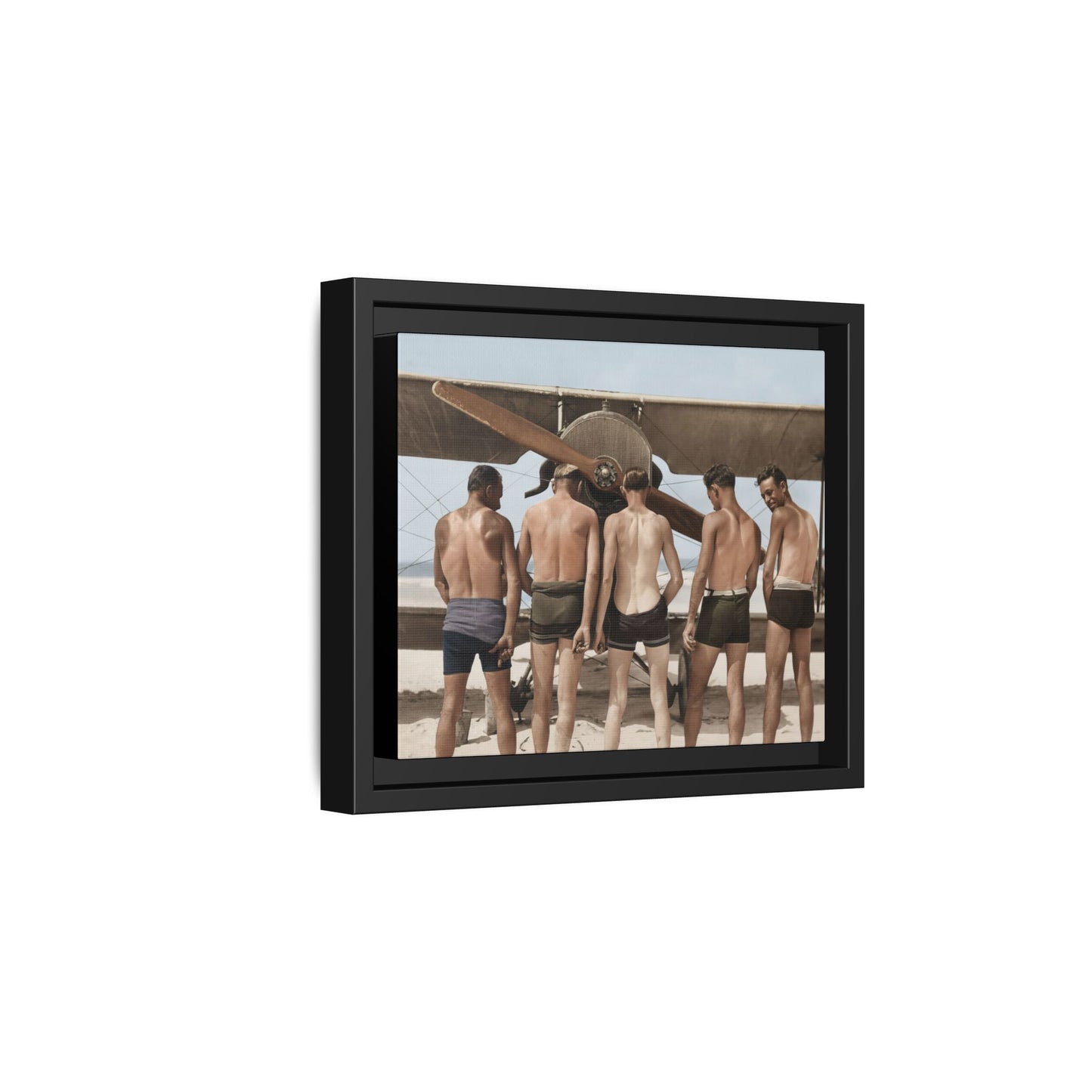 hommes 019 | Framed Vintage Photo - Matte Canvas