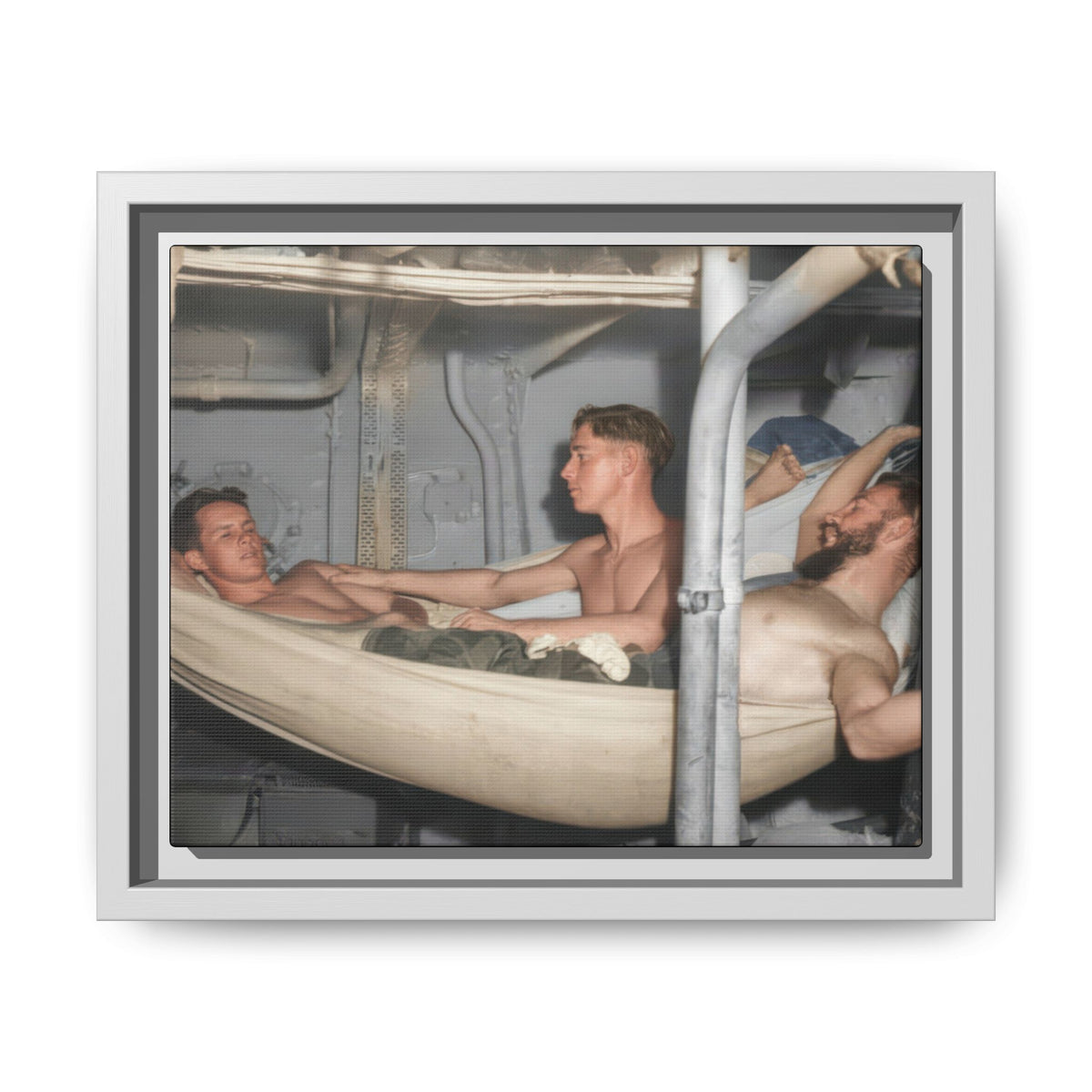 hommes 004 | Framed Vintage Photo - Matte Canvas
