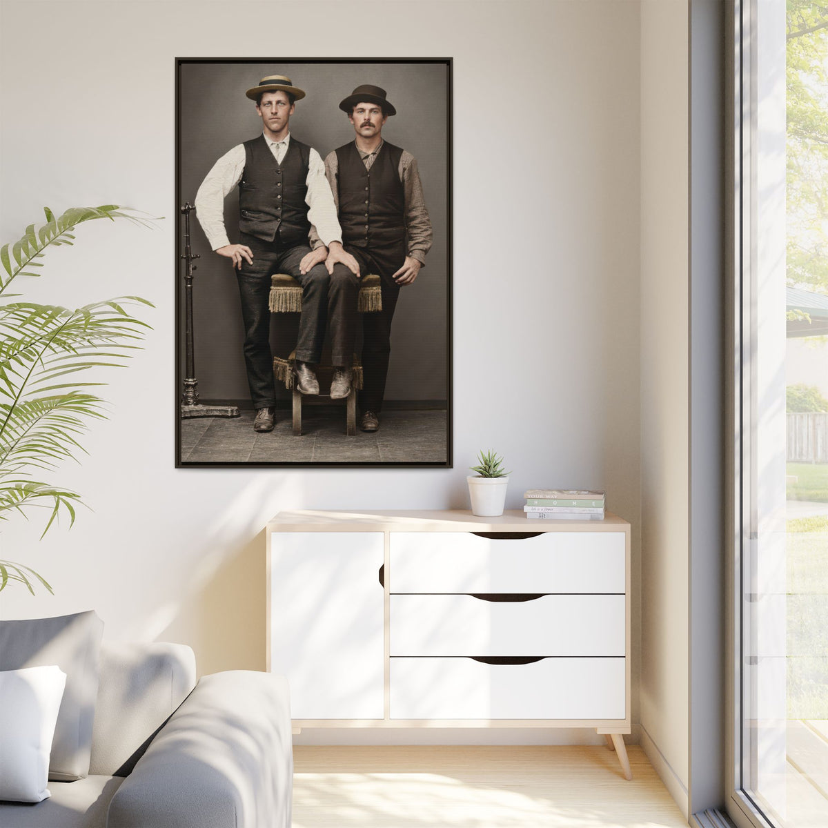 paire 163 | Framed Vintage Photo - Matte Canvas