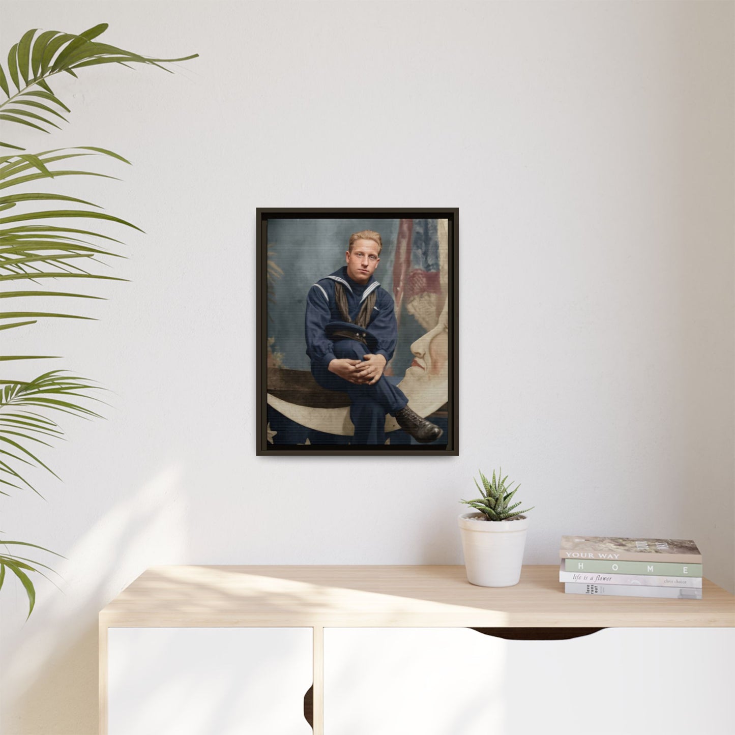 celibataire 016 | Framed Vintage Photo - Matte Canvas