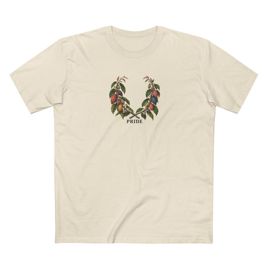 Ghanaian Cocoa Pride T-Shirt — LGBTQ+ Botanical Laurel Wreath