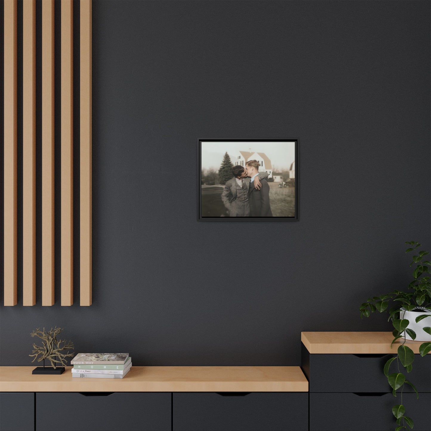 paire 005 | Framed Vintage Photo - Matte Canvas