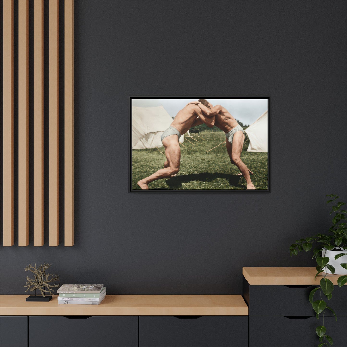 athlétisme 019 | Framed Vintage Photo - Matte Canvas