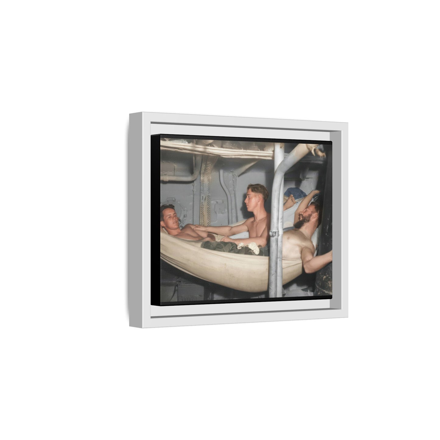 hommes 004 | Framed Vintage Photo - Matte Canvas