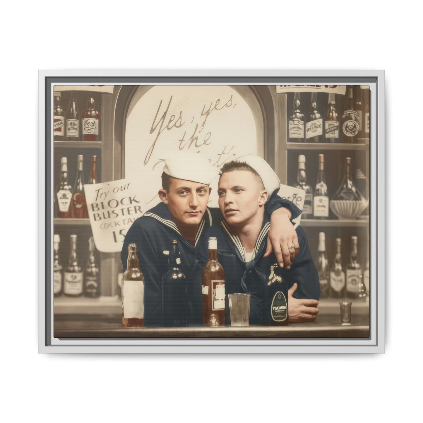 paire 048 | Framed Vintage Photo - Matte Canvas