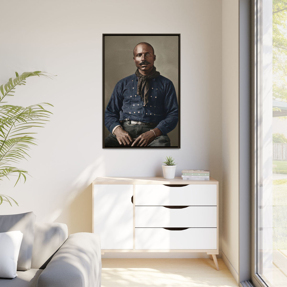 celibataire 017 | Framed Vintage Photo - Matte Canvas