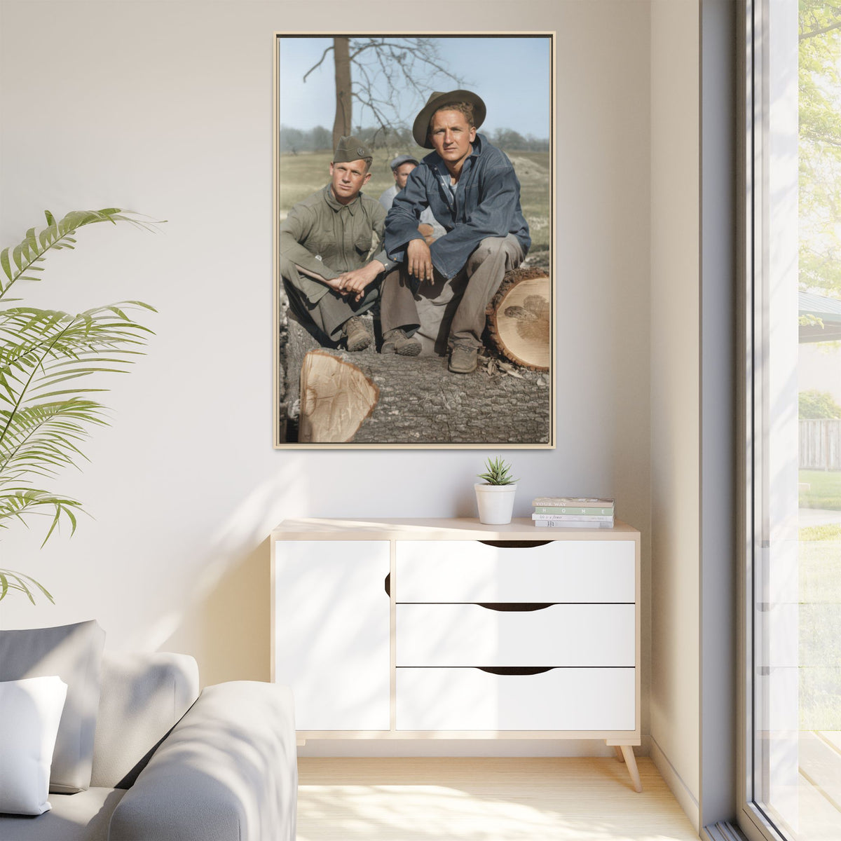 hommes 020 | Framed Vintage Photo - Matte Canvas