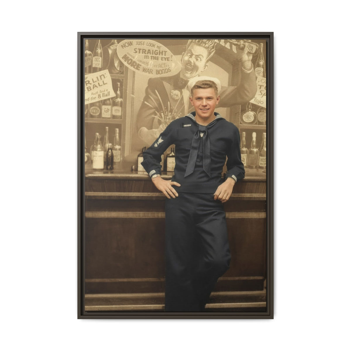 celibataire 006 | Framed Vintage Photo - Matte Canvas