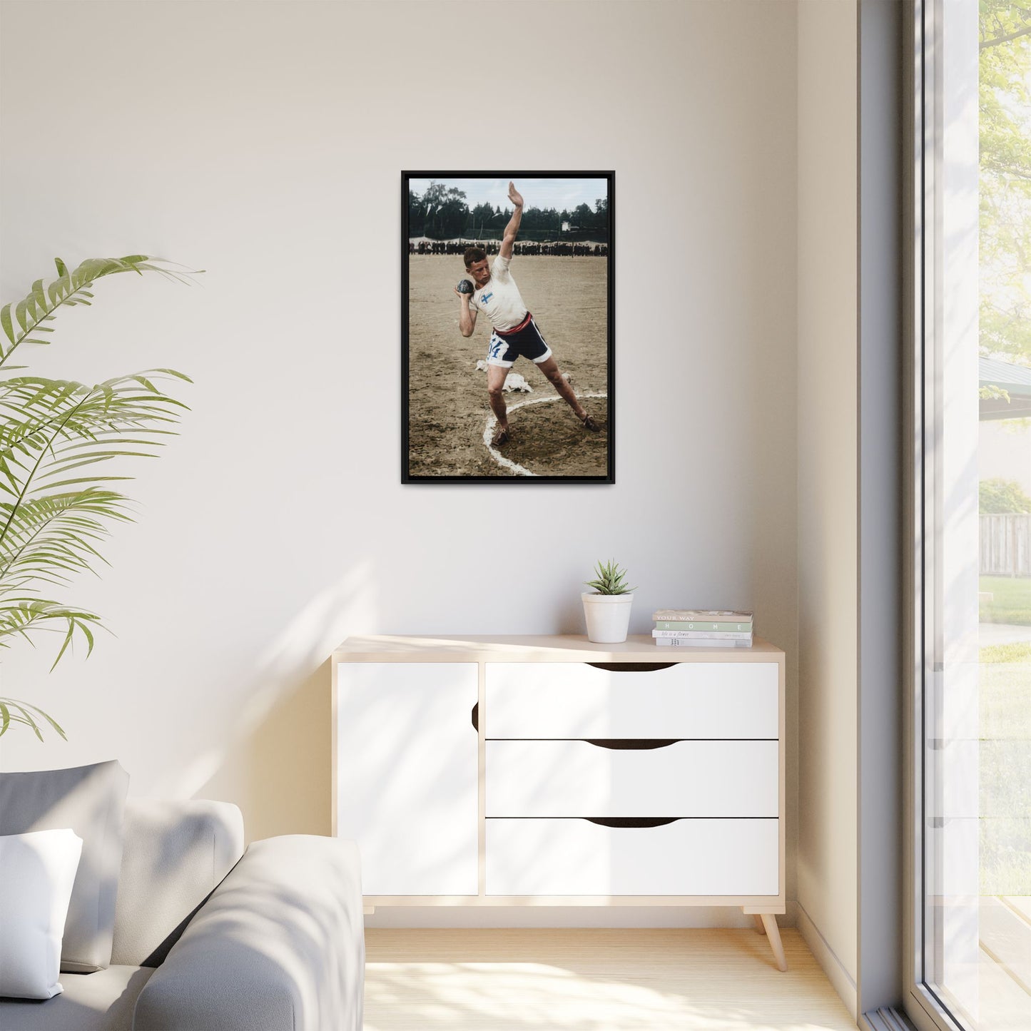 athlétisme 037 | Framed Vintage Photo - Matte Canvas