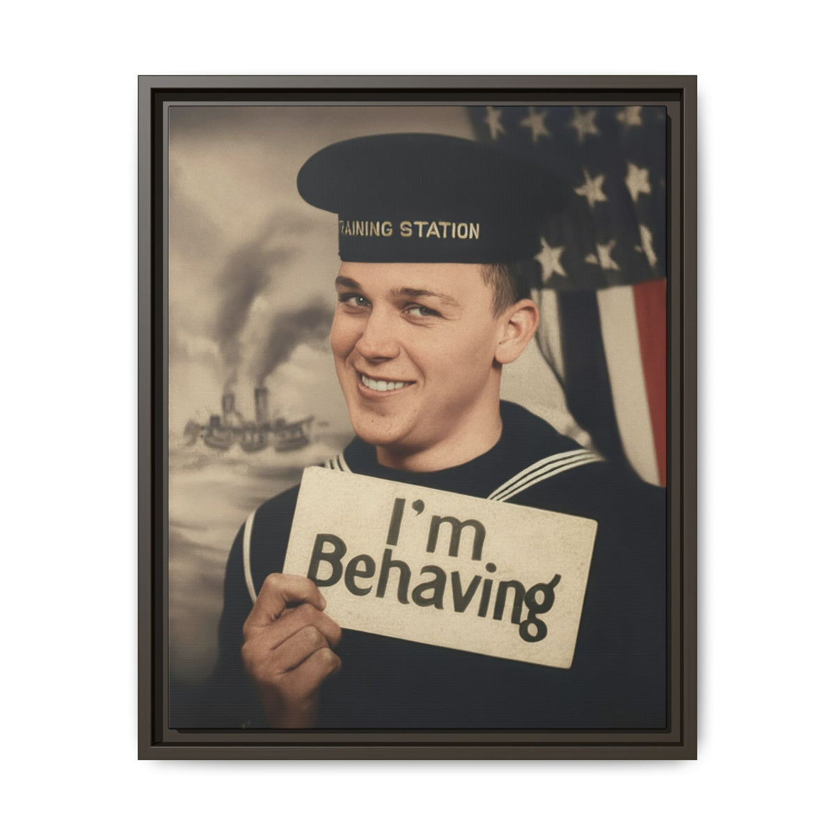celibataire 002 | Framed Vintage Photo - Matte Canvas
