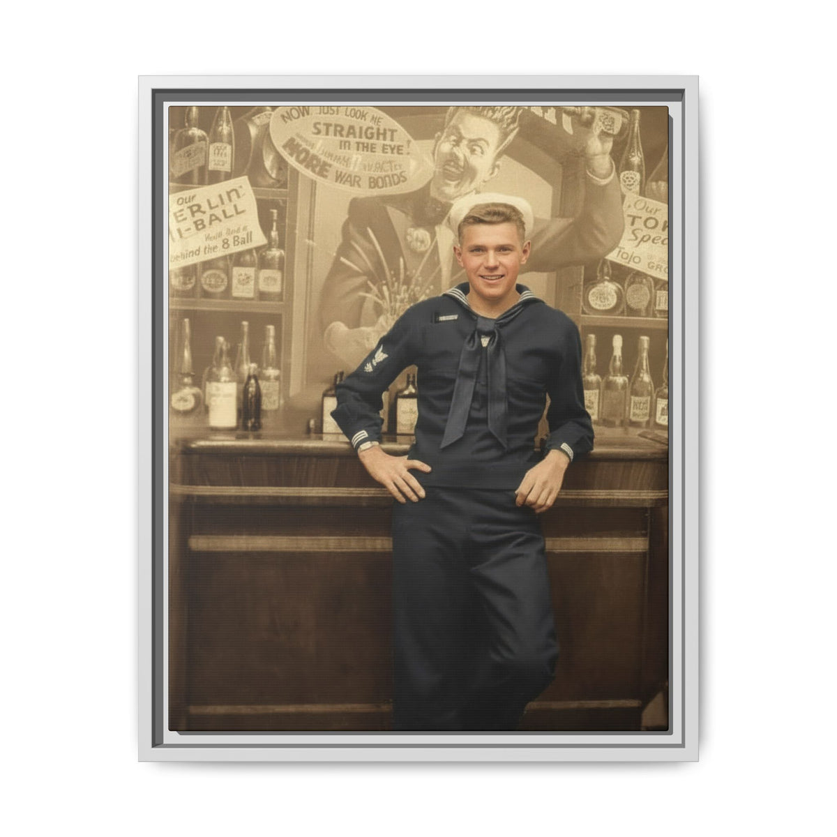 celibataire 006 | Framed Vintage Photo - Matte Canvas