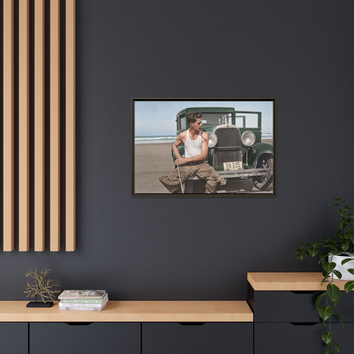 celibataire 008 | Framed Vintage Photo - Matte Canvas