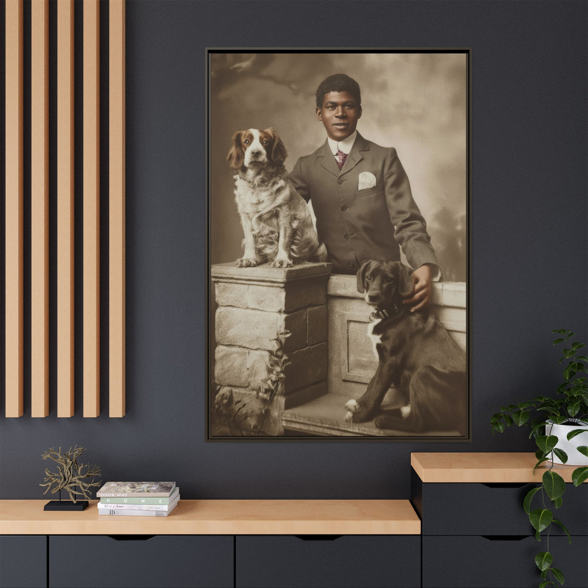 celibataire 009 | Framed Vintage Photo - Matte Canvas