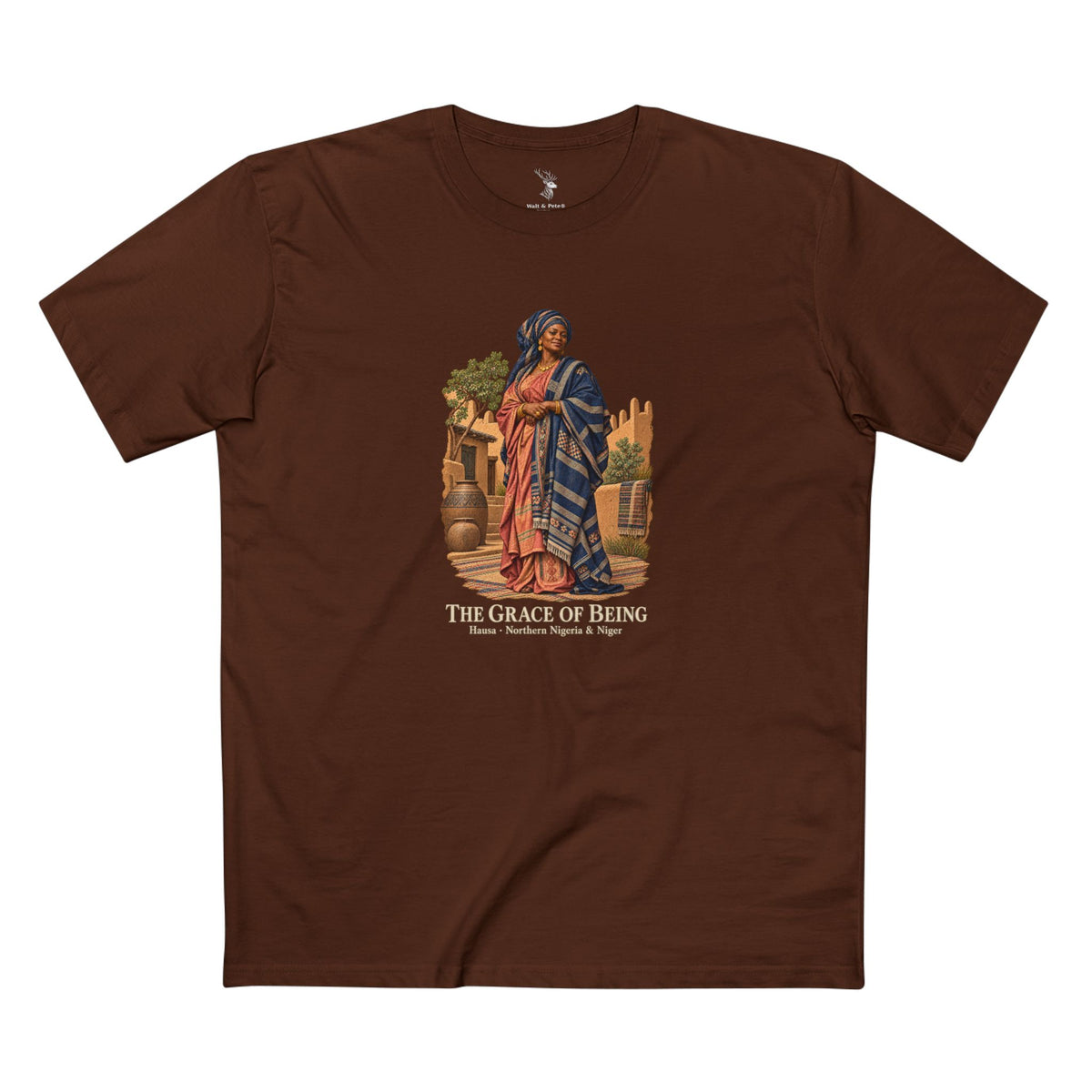 The Grace of Being | Hausa-Inspired Vintage Art T-Shirt