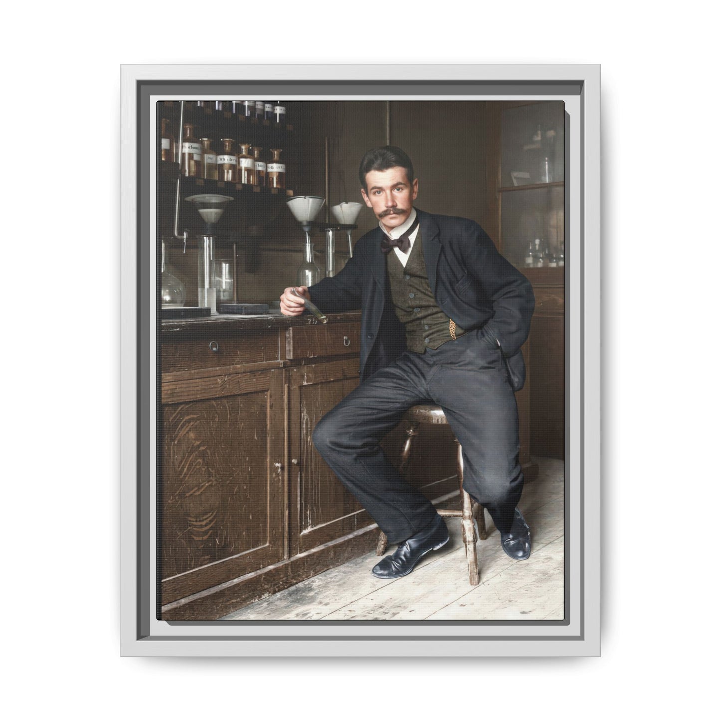 celibataire 024 | Framed Vintage Photo - Matte Canvas