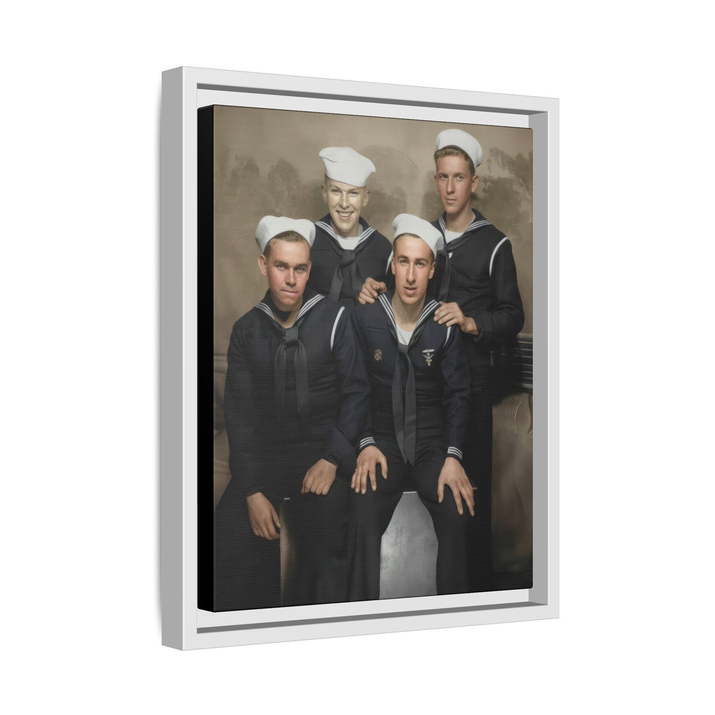 hommes 011 | Framed Vintage Photo - Matte Canvas