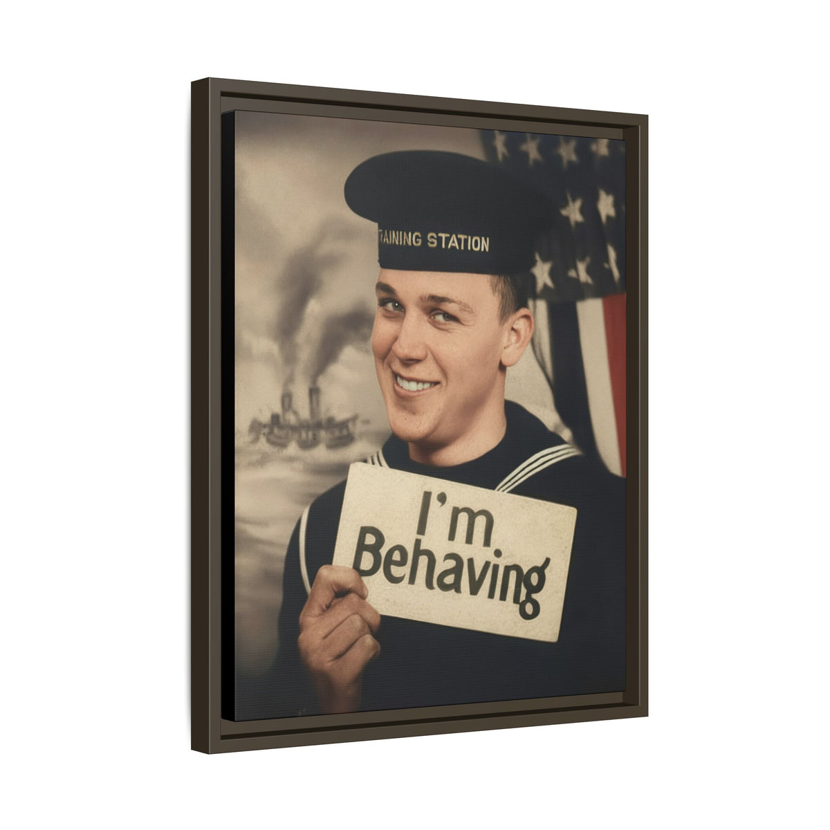 celibataire 002 | Framed Vintage Photo - Matte Canvas