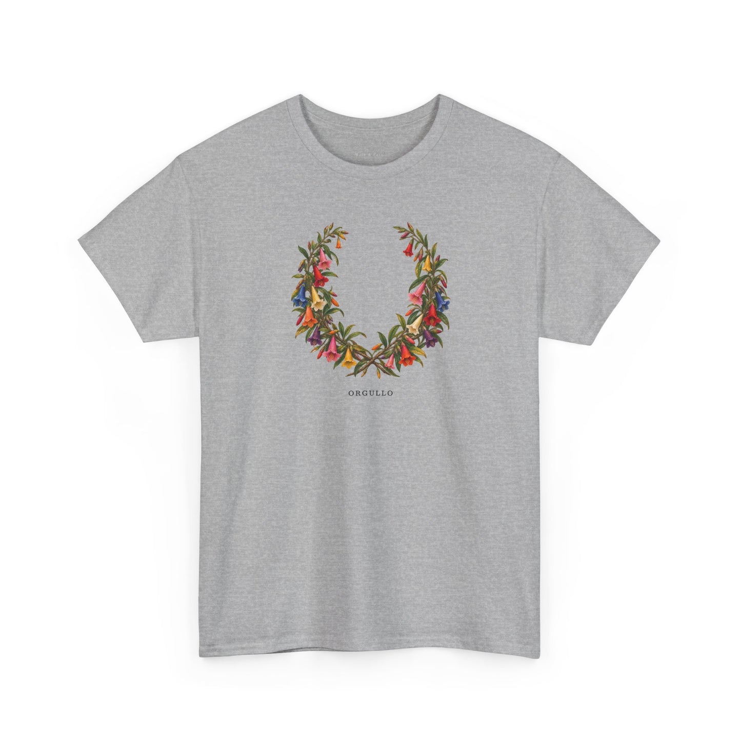 Orgullo Cantuta Pride T-Shirt | Peruvian Botanical LGBTQ+ Tee