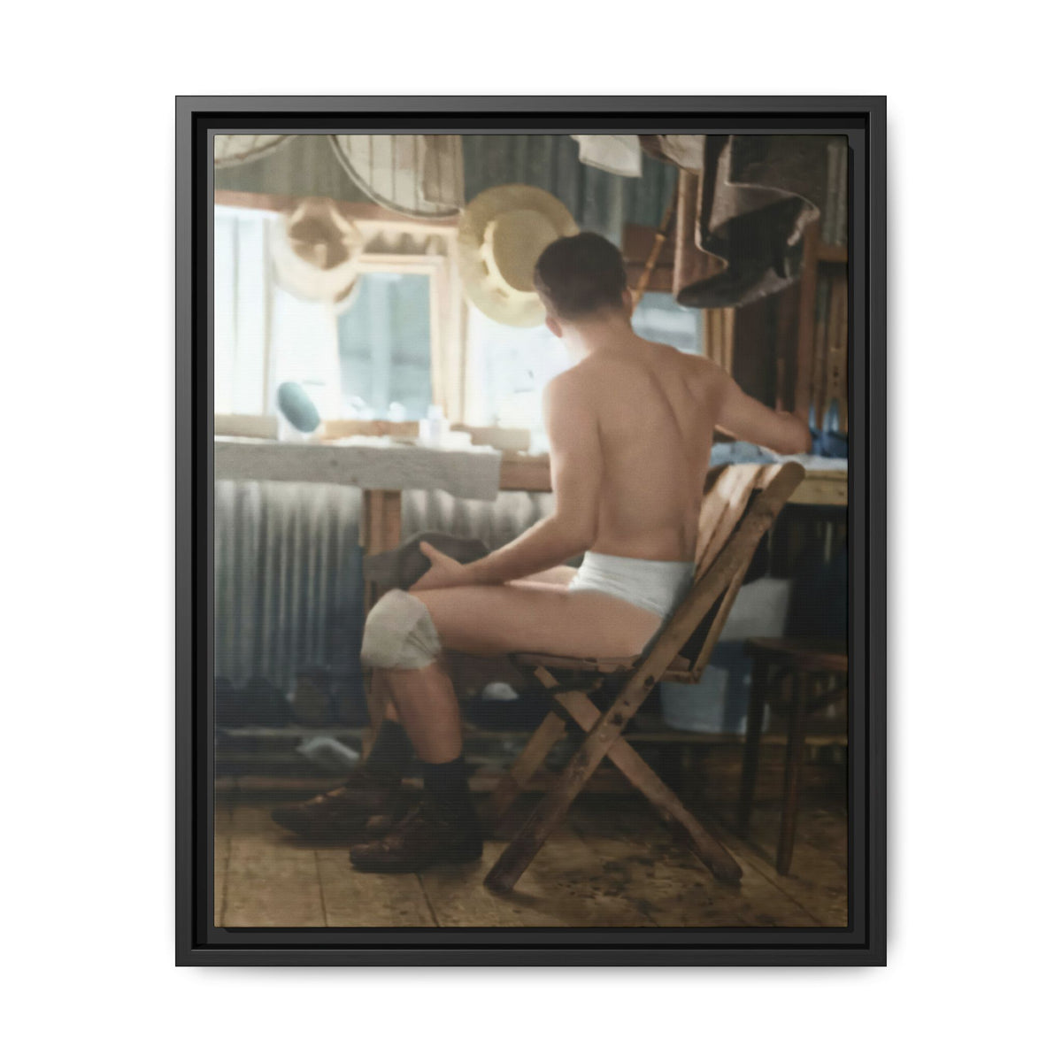celibataire 022 | Framed Vintage Photo - Matte Canvas