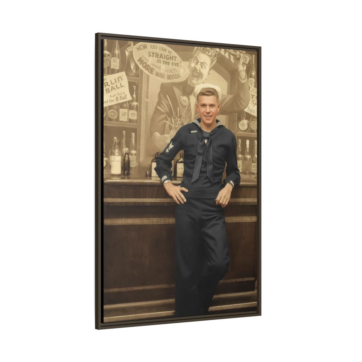 celibataire 006 | Framed Vintage Photo - Matte Canvas