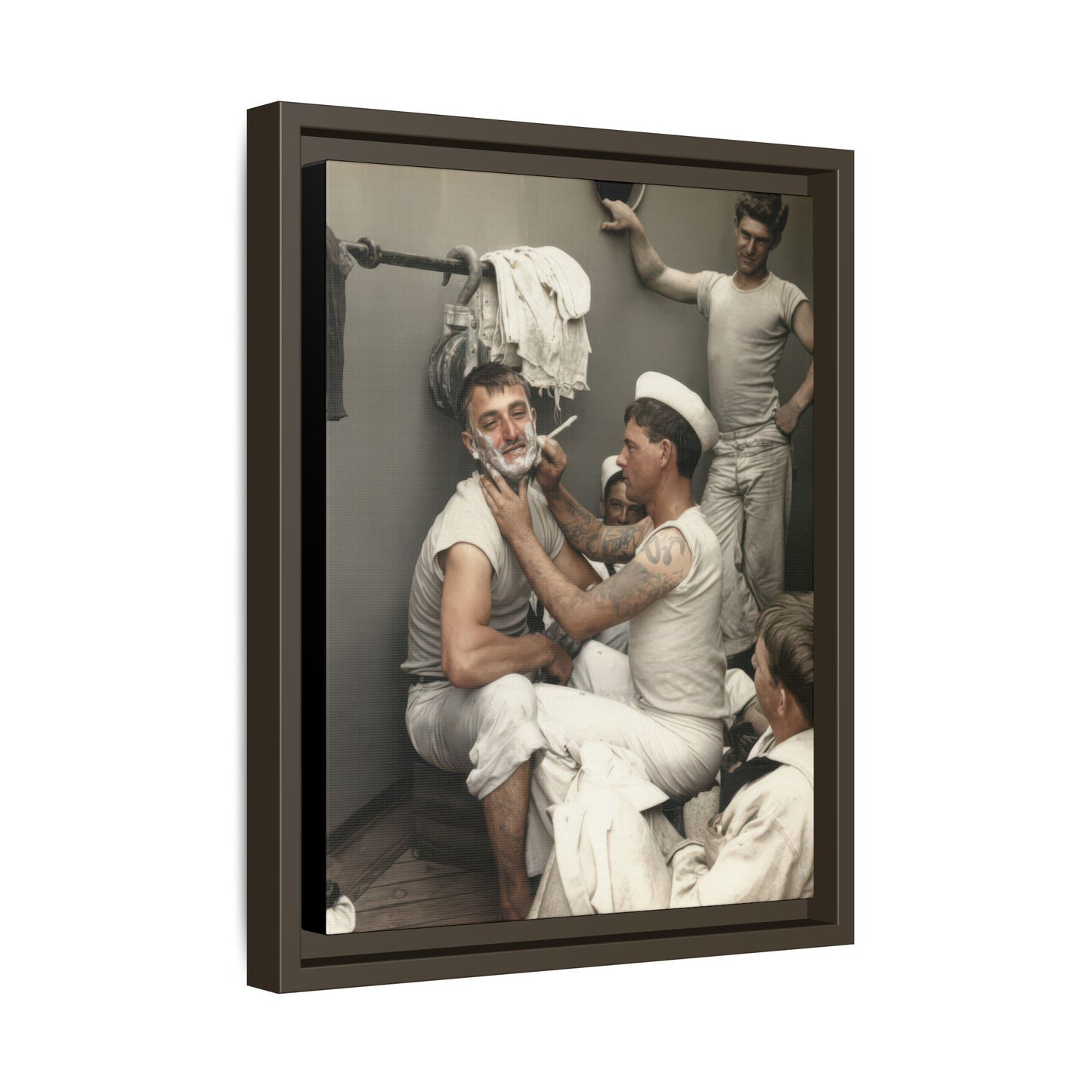 hommes 022 | Framed Vintage Photo - Matte Canvas