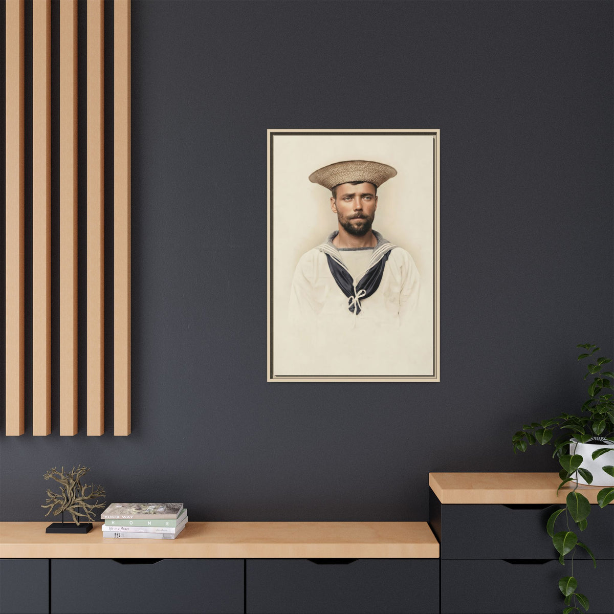 celibataire 020 | Framed Vintage Photo - Matte Canvas