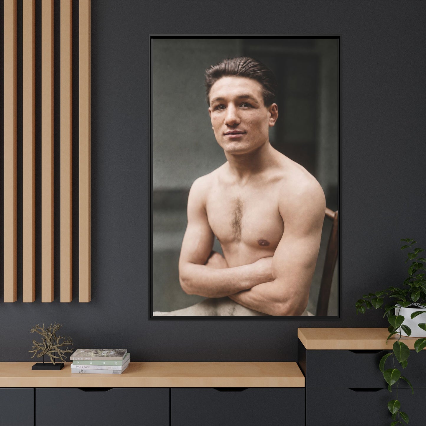 athlétisme 046 | Framed Vintage Photo - Matte Canvas