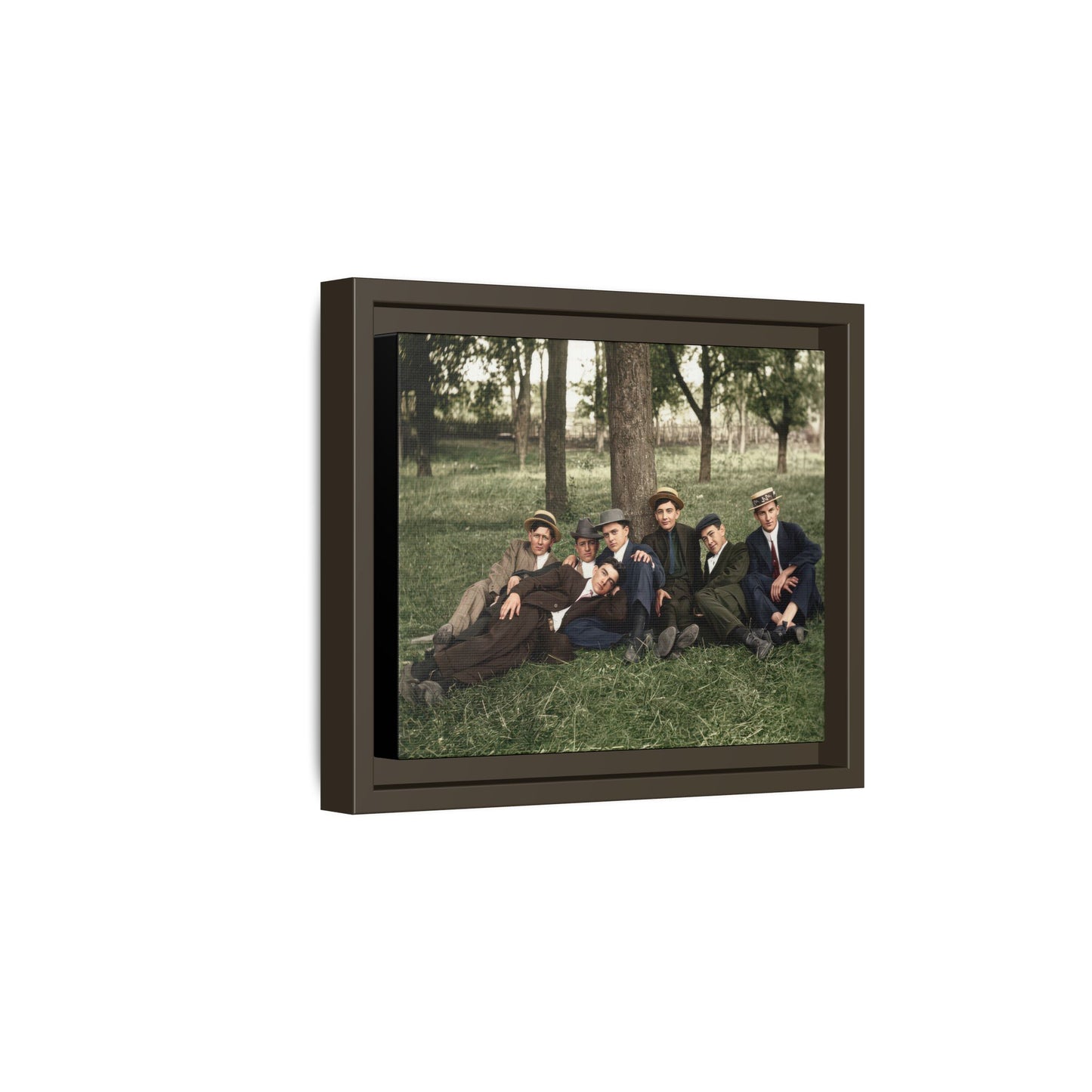 hommes 005 | Framed Vintage Photo - Matte Canvas