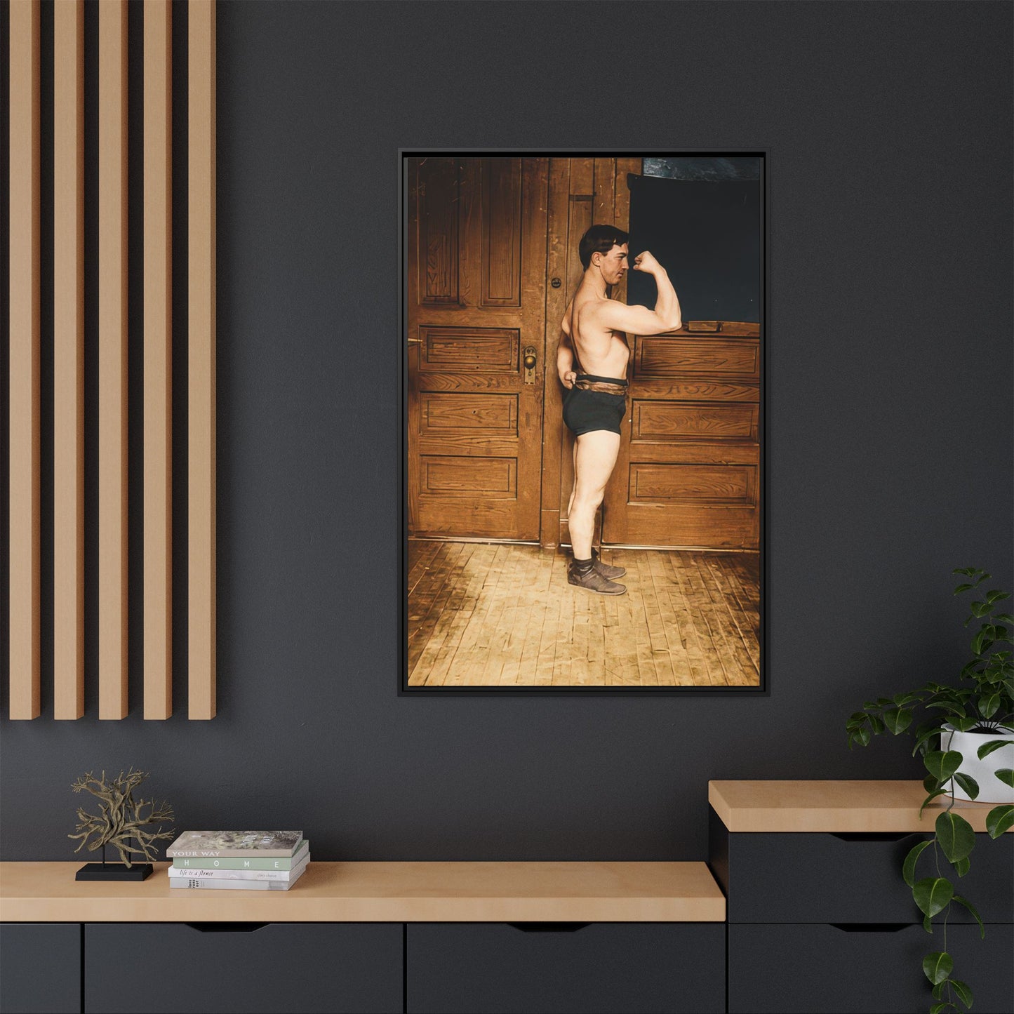 athlétisme 023 | Framed Vintage Photo - Matte Canvas