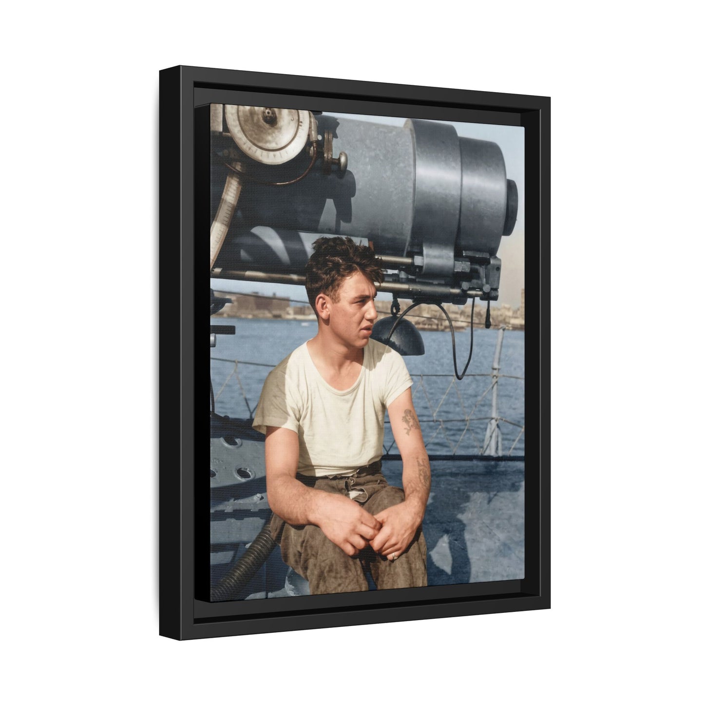 celibataire 026 | Framed Vintage Photo - Matte Canvas