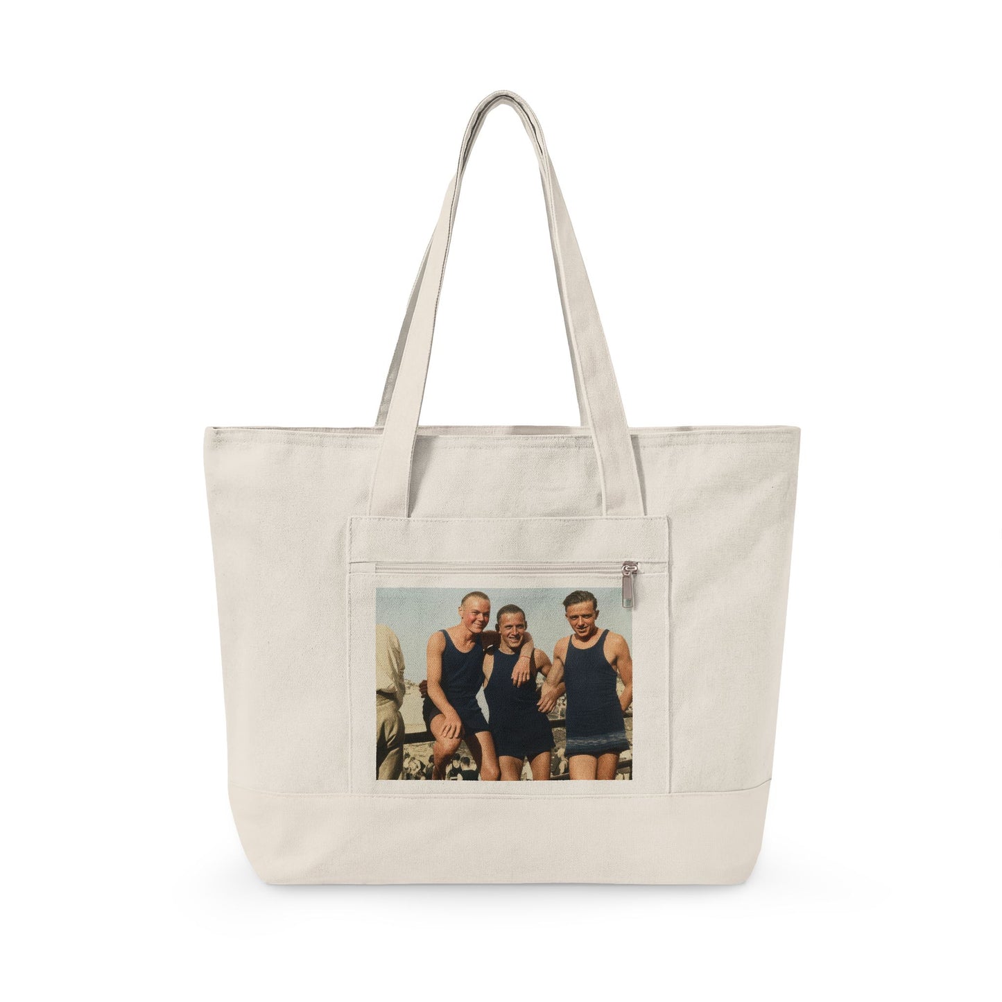 Beach Day Zippered Canvas Tote | nager 044