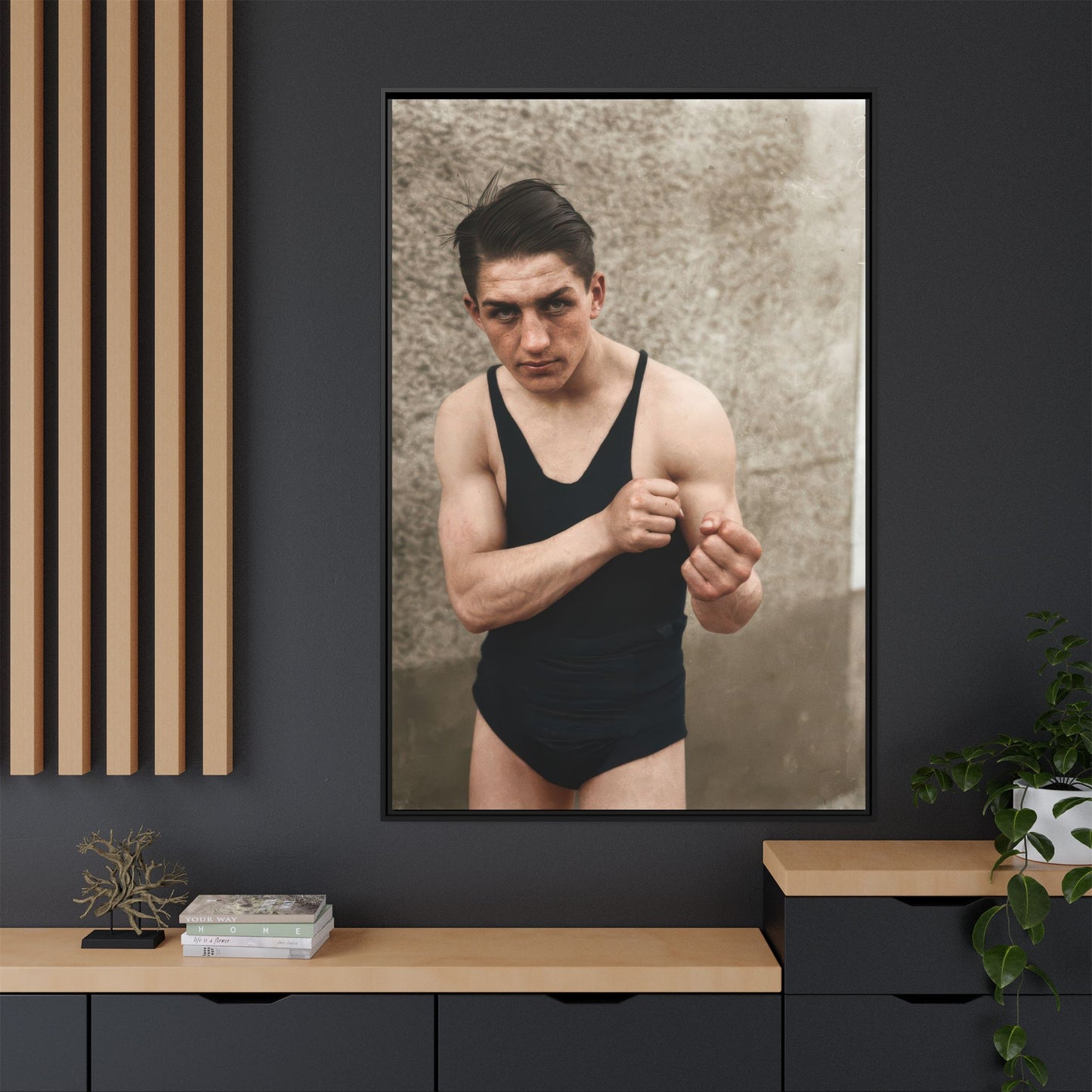 athlétisme 048 | Framed Vintage Photo - Matte Canvas