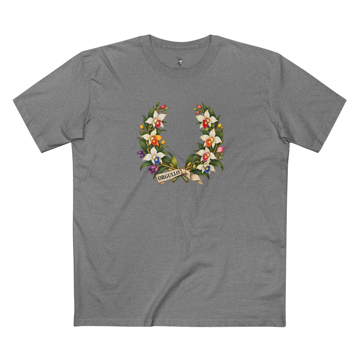 Guatemalan Monja Blanca Pride T-Shirt | ORGULLO Laurel Wreath Tee