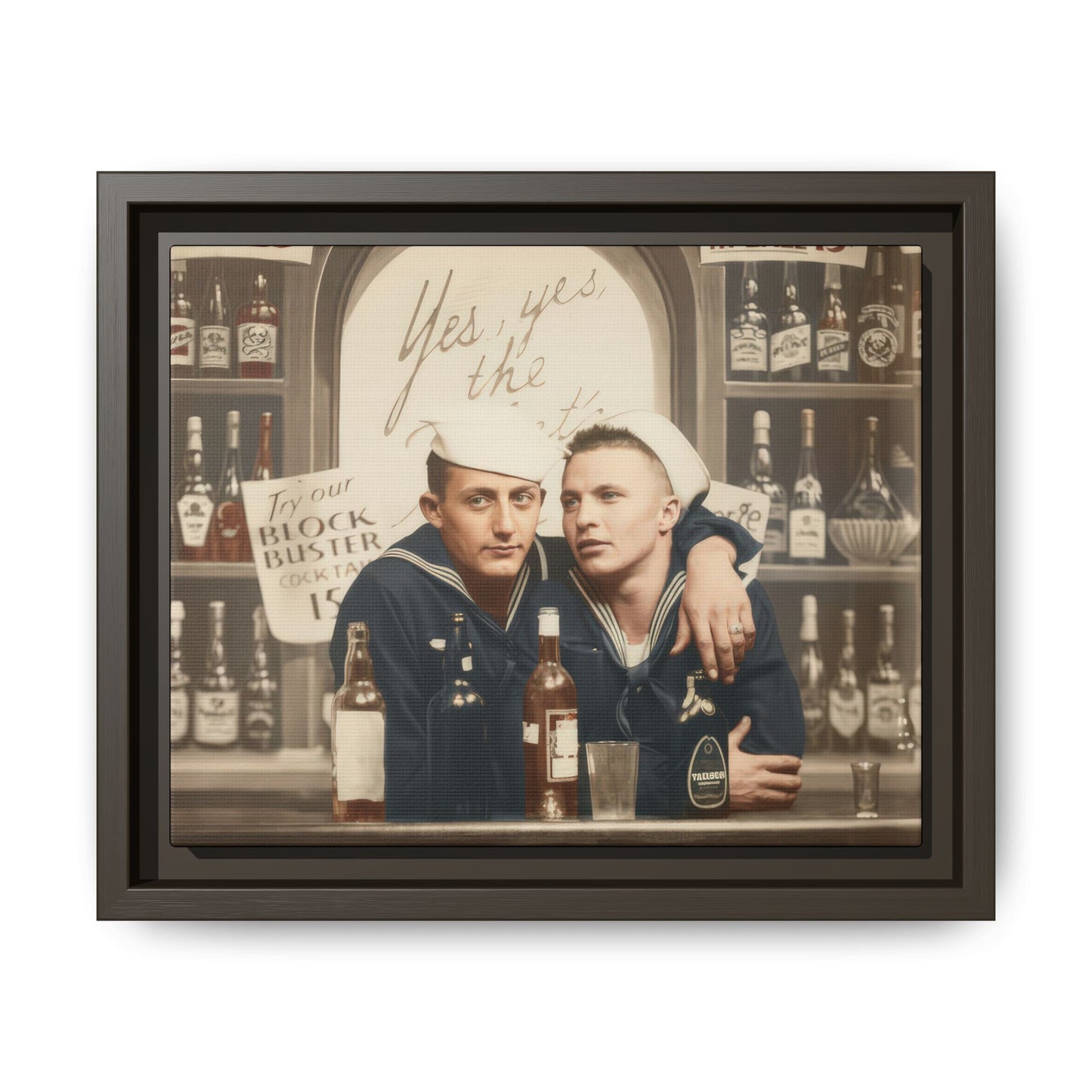 paire 048 | Framed Vintage Photo - Matte Canvas