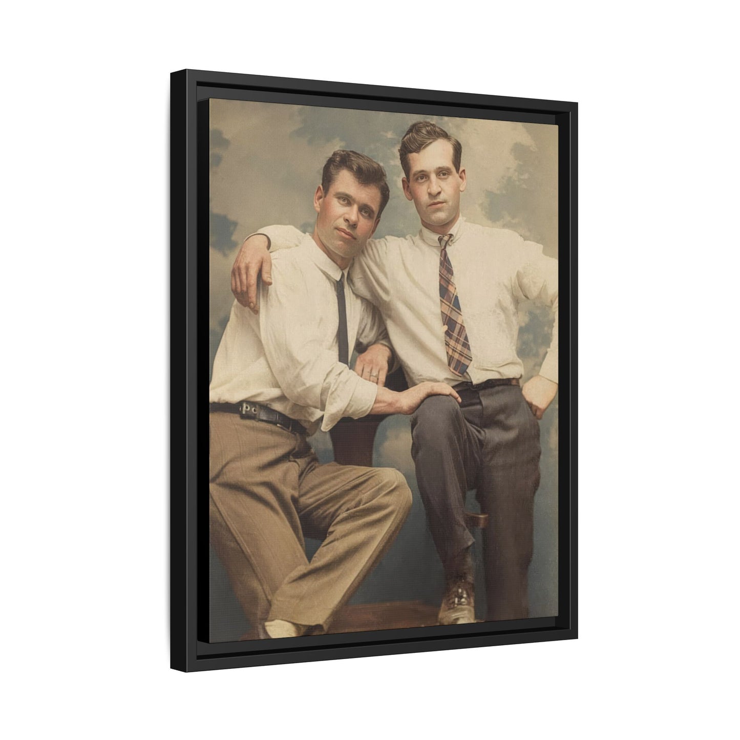 paire 069 | Framed Vintage Photo - Matte Canvas