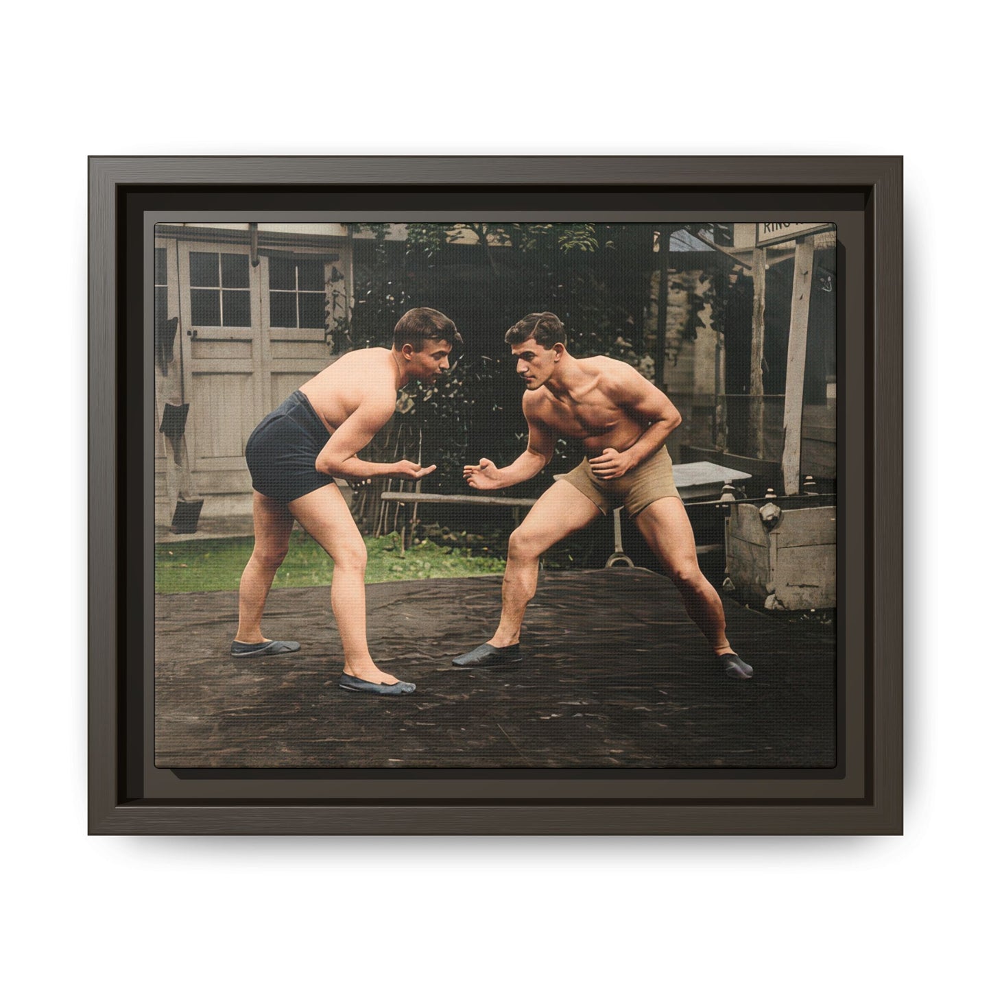 athlétisme 033 | Framed Vintage Photo - Matte Canvas