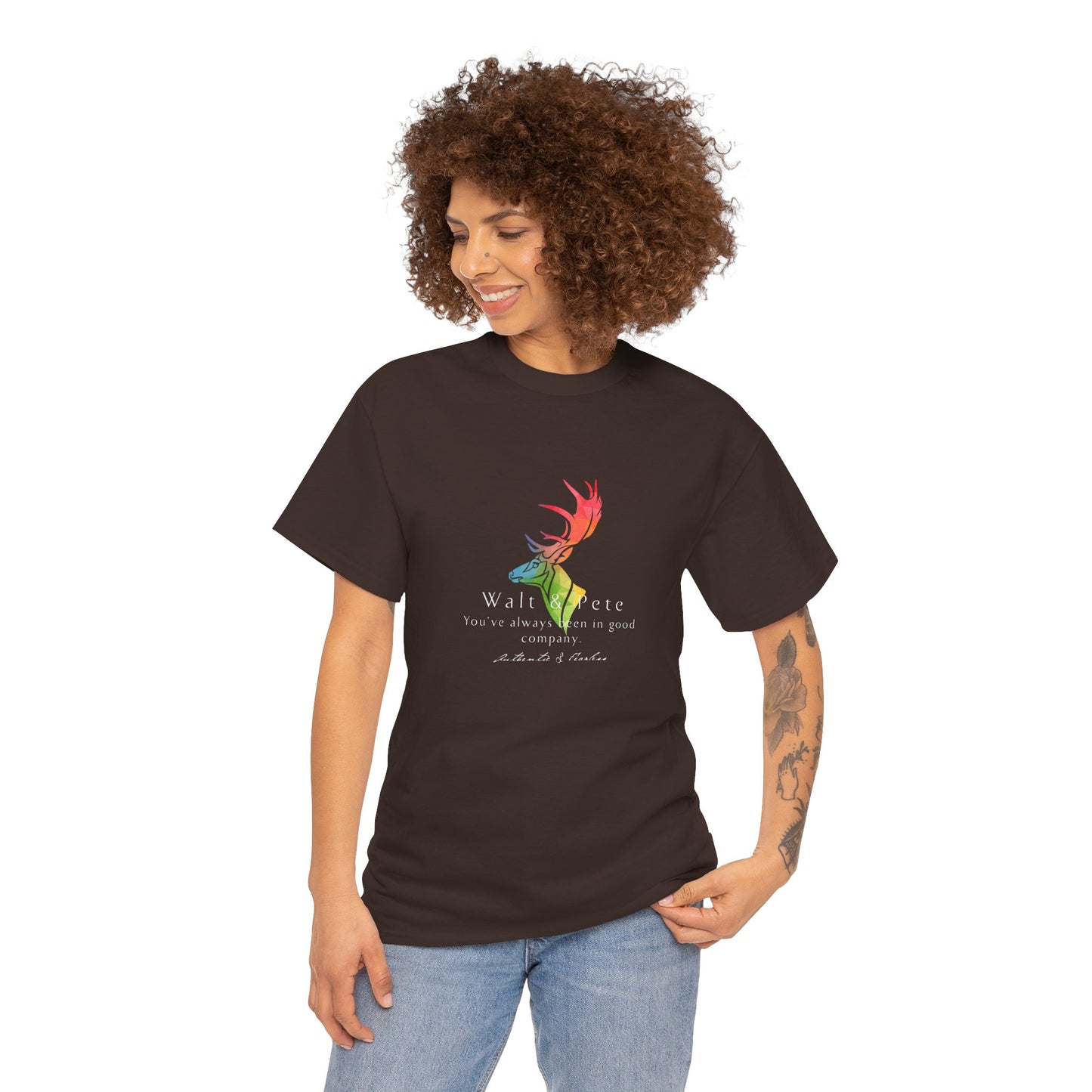 Pride Stag - You've always been in good company - Authentic & Fearless | Pride T-Shirt Walt & Pete