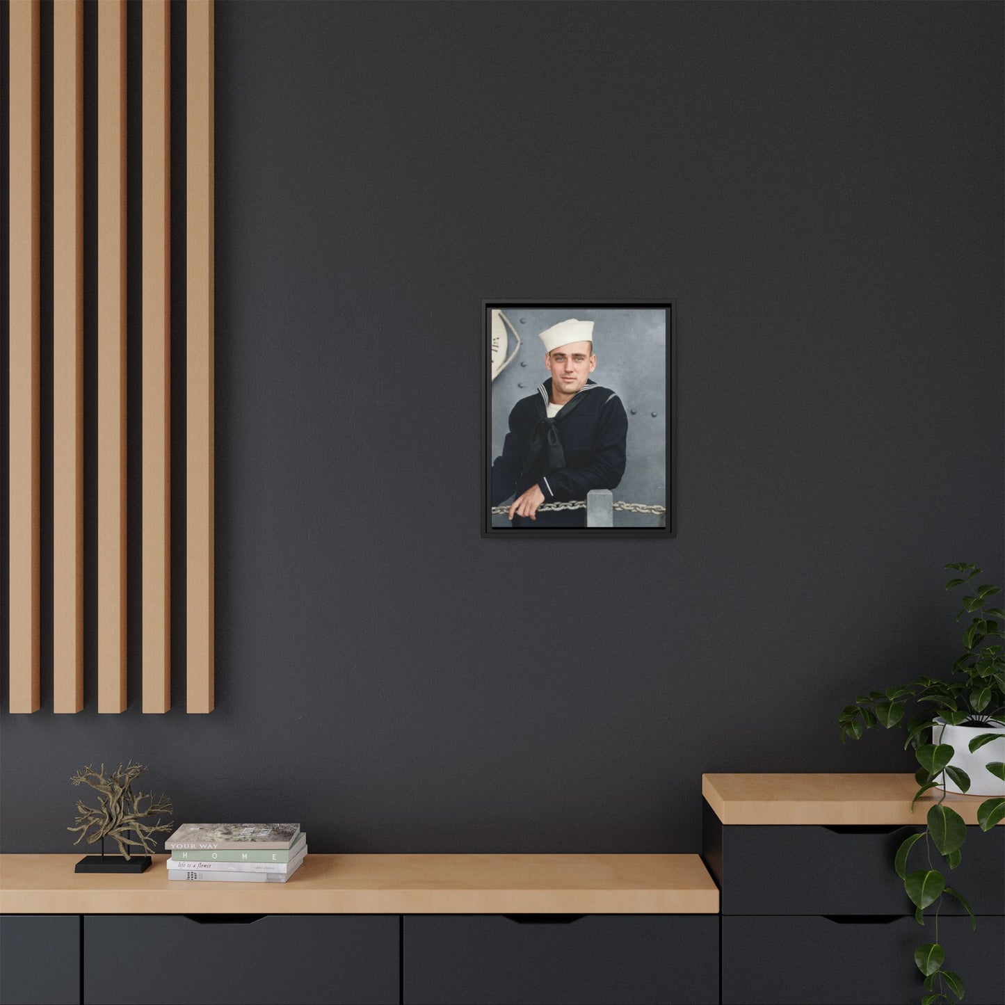 celibataire 023 | Framed Vintage Photo - Matte Canvas