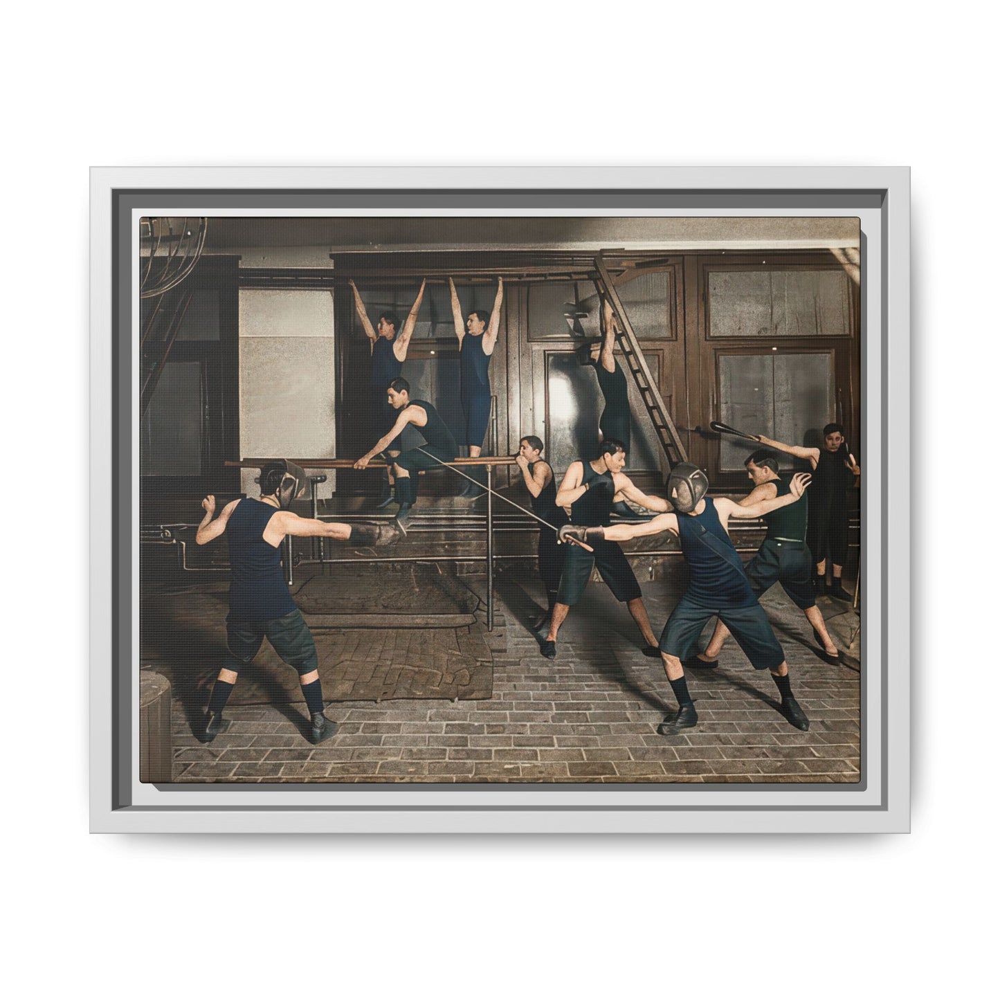 athlétisme 038 | Framed Vintage Photo - Matte Canvas