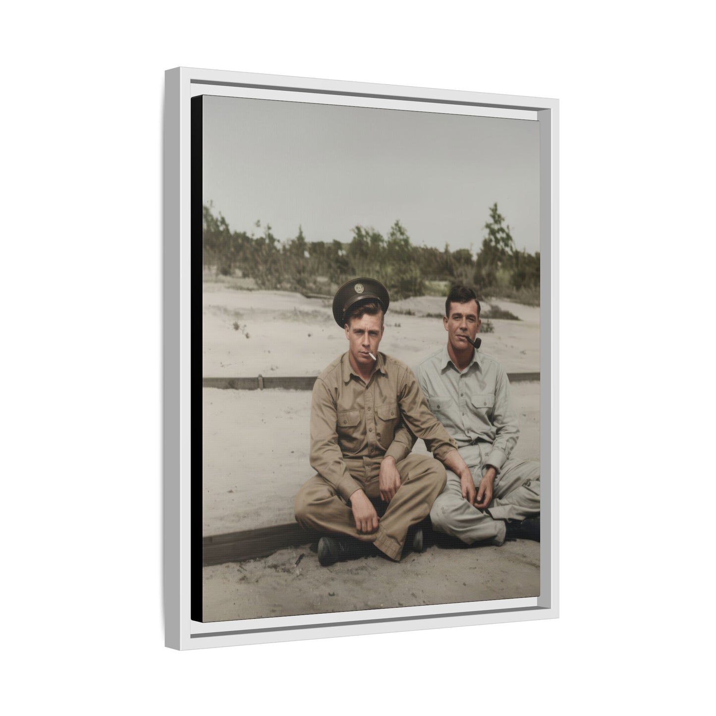 paire 091 | Framed Vintage Photo - Matte Canvas