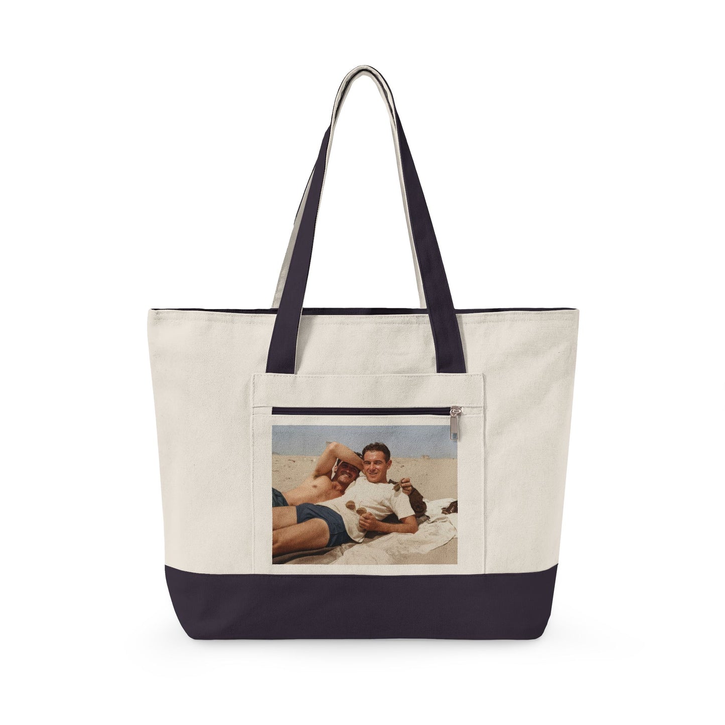 Beach Day Zippered Canvas Tote | nager 020